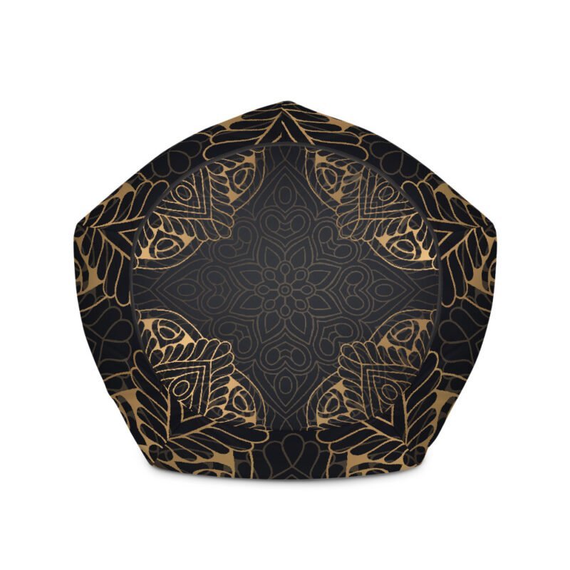 Golden Black Bean Bag Chair (With Filling) - Image 4