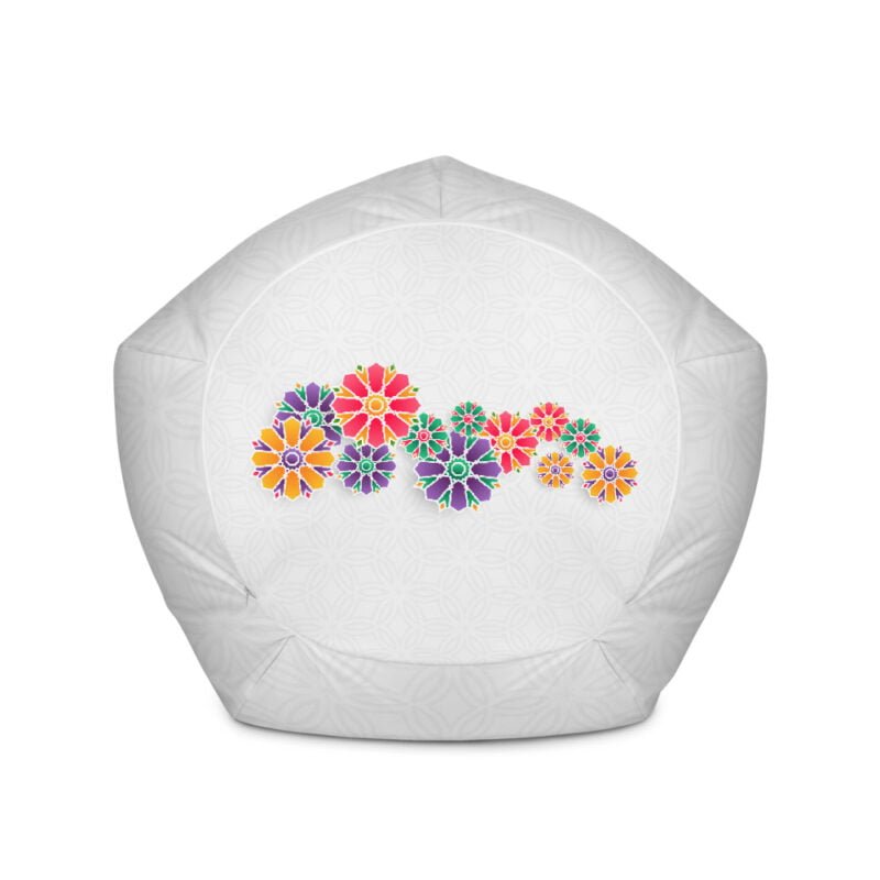 Color Flower Shapes Bean Bag Chair (Only Cover) - Image 2
