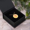 Pink Rose Disc Necklace