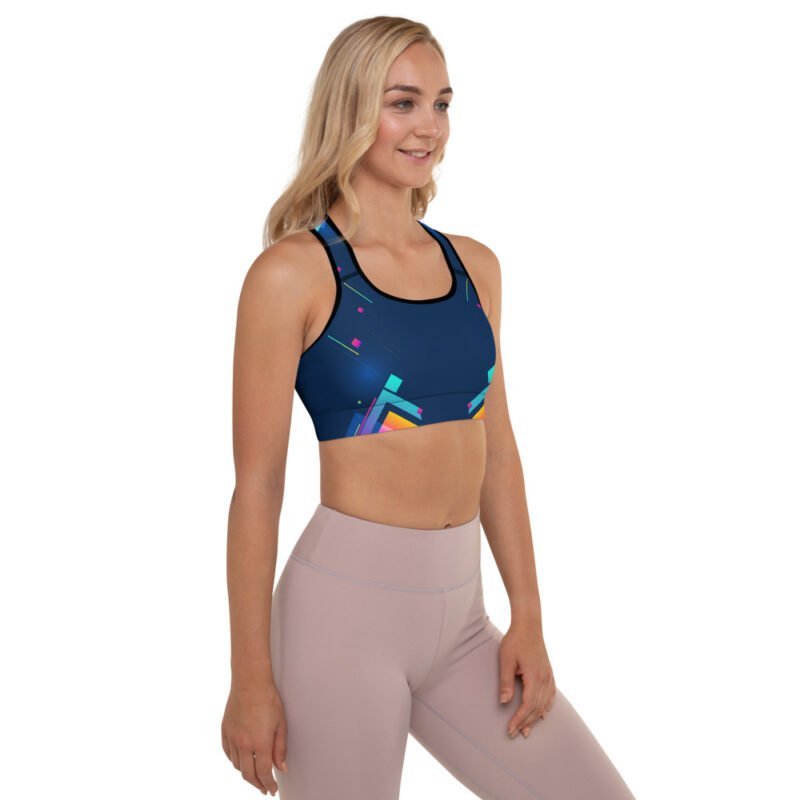 Colourful Padded Sports Bra - Image 3