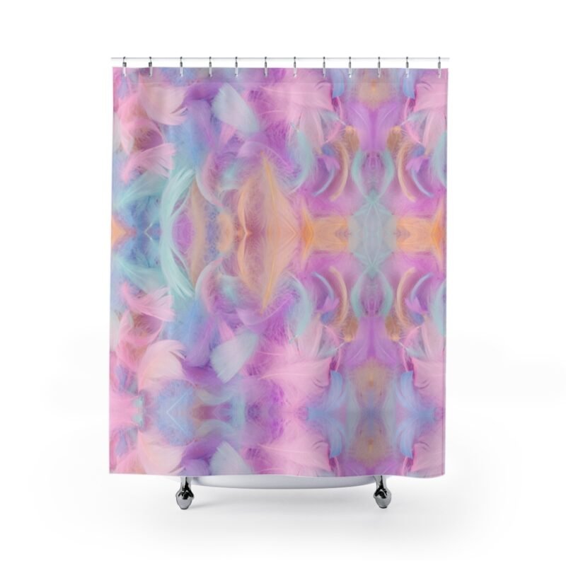 Colorful Feather Shower Curtains