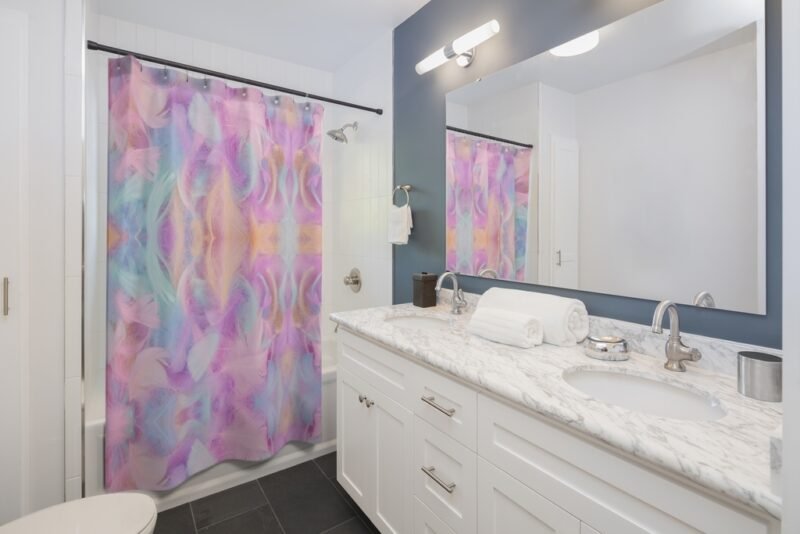 Colorful Feather Shower Curtains - Image 2