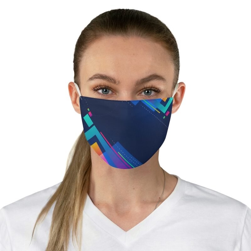 Blue Fabric Face Mask - Image 2