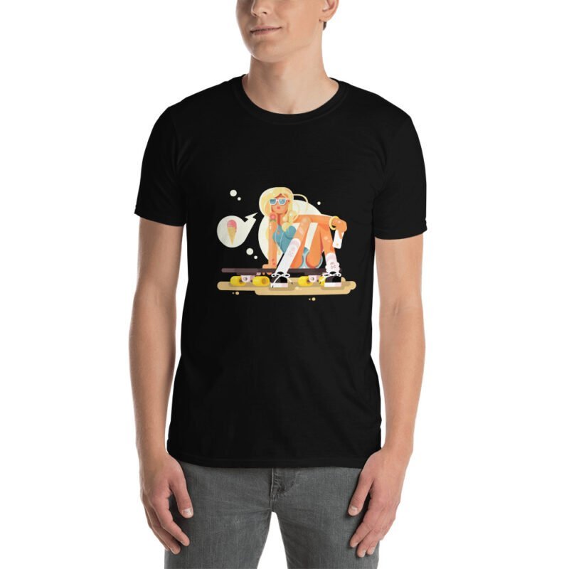 Skateboard Girl Unisex T-Shirt - Image 3