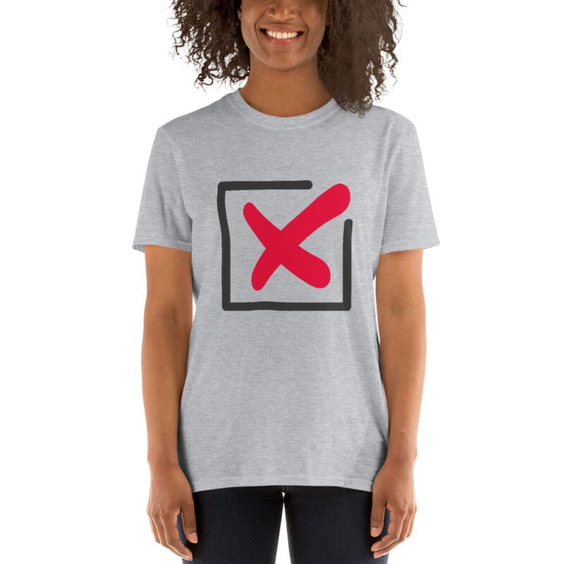 Red Checkmark Unisex T-Shirt - Image 6