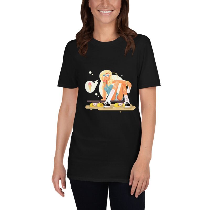 Skateboard Girl Unisex T-Shirt - Image 4