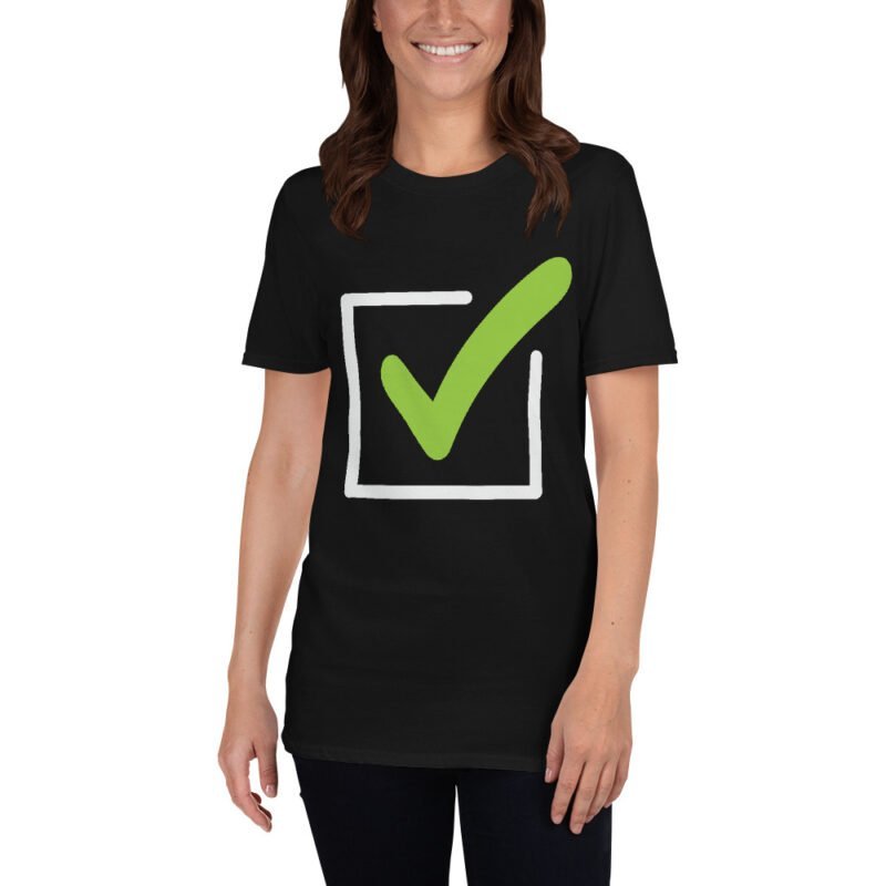 Green Checkmark Unisex T-Shirt - Image 4