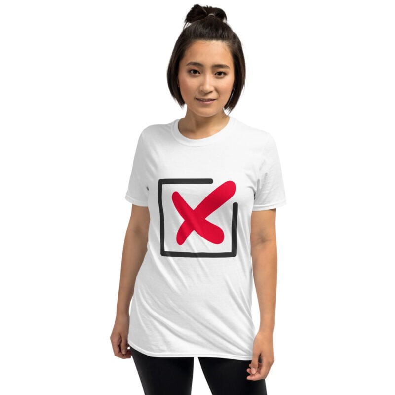 Red Checkmark Unisex T-Shirt - Image 5