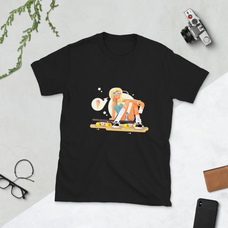 Skateboard Girl Unisex T-Shirt - Image 6
