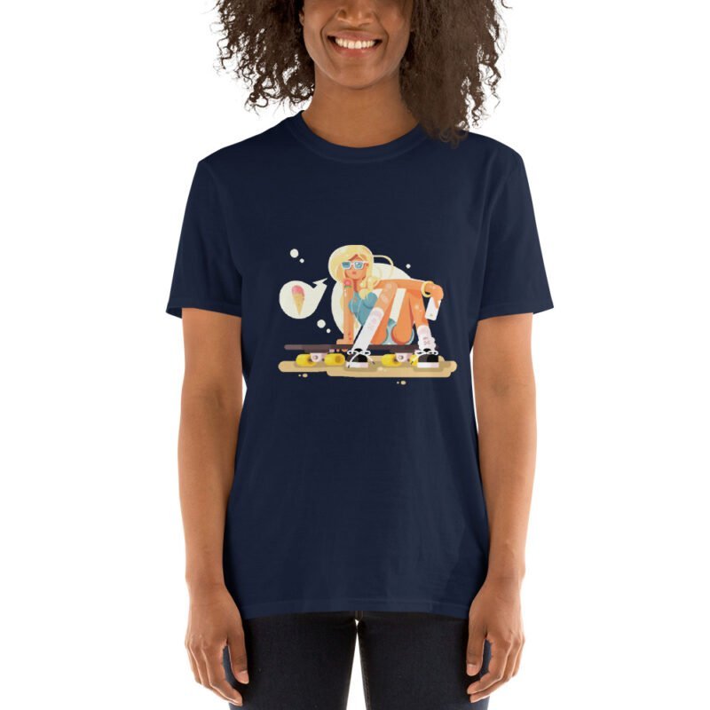 Skateboard Girl Unisex T-Shirt - Image 7