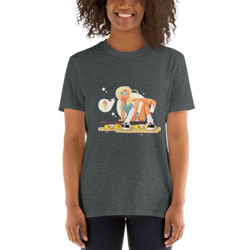 Skateboard Girl Unisex T-Shirt - Image 8