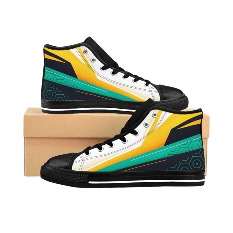 Geometric Memphis - Men's High-top Sneakers