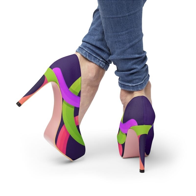Flying Strips Women's Platform Heels