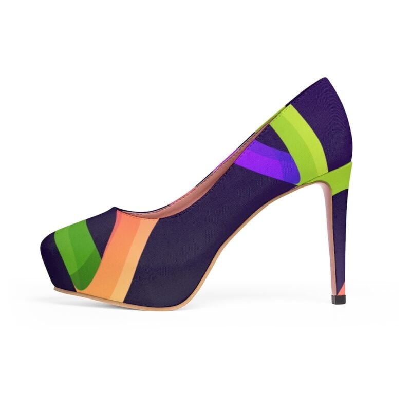 Flying Strips Women's Platform Heels - Image 4