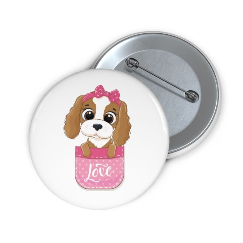 Cute Baby Dog Pin Buttons