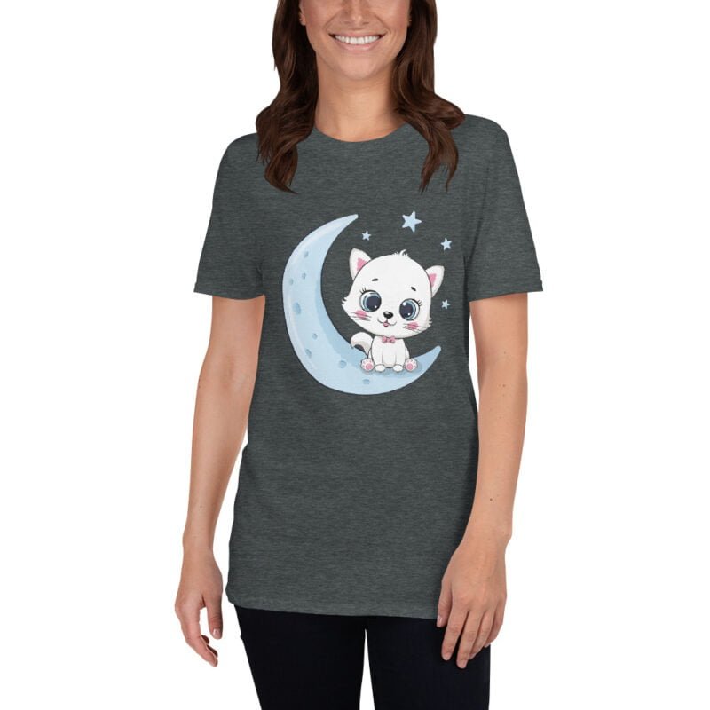 Kitten on the moon Unisex T-Shirt - Image 7