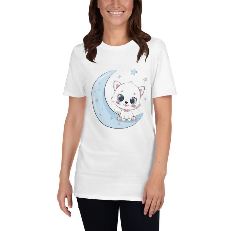 Kitten on the moon Unisex T-Shirt - Image 5