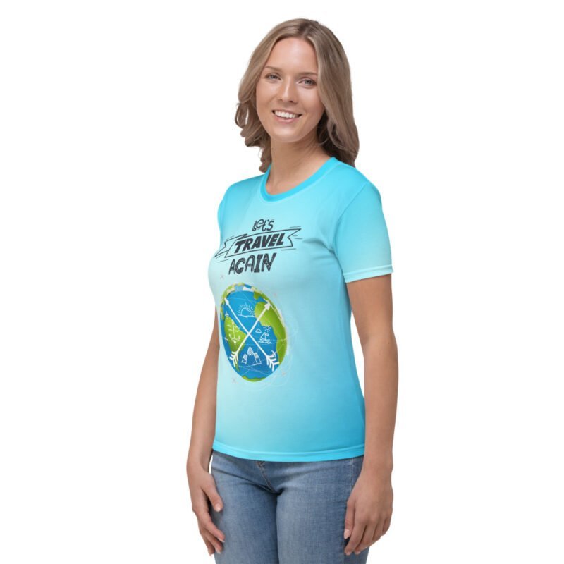 Let's Travel Again - Women's Crew Neck T-Shirt - Image 3