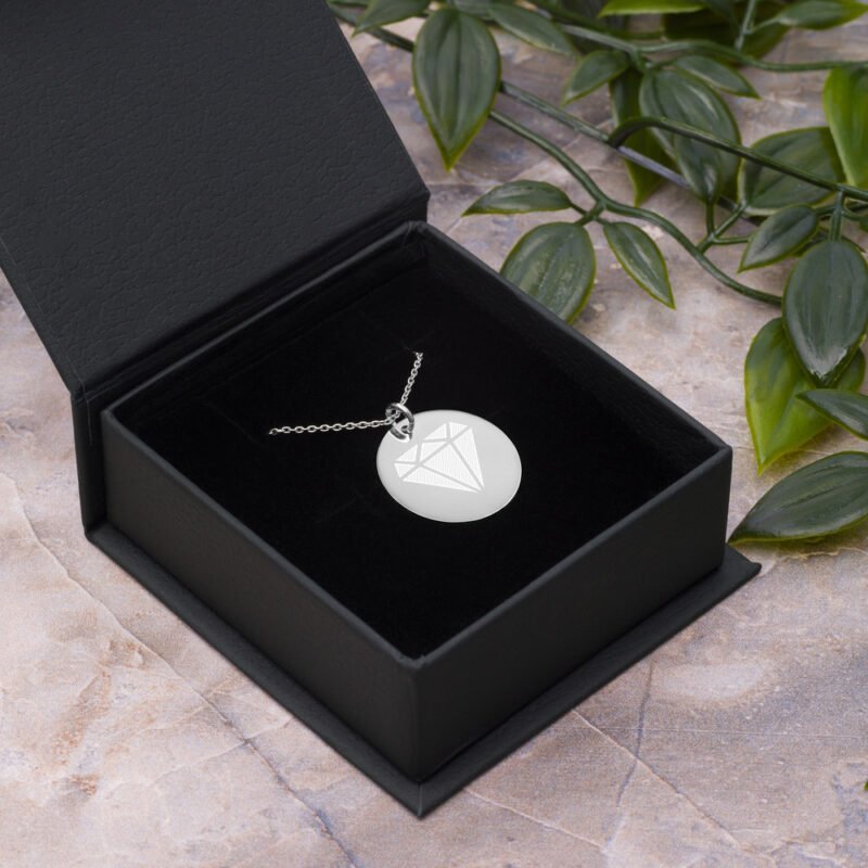 Silver Disc Necklace - Image 2