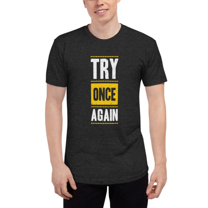 Try Once Again - Unisex Tri-Blend Track Shirt - Image 2