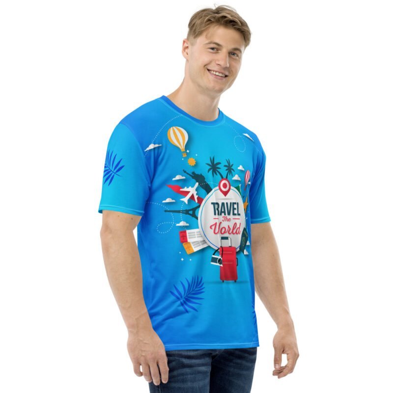Travel The World - Men's Crew Neck T-Shirt - Image 4