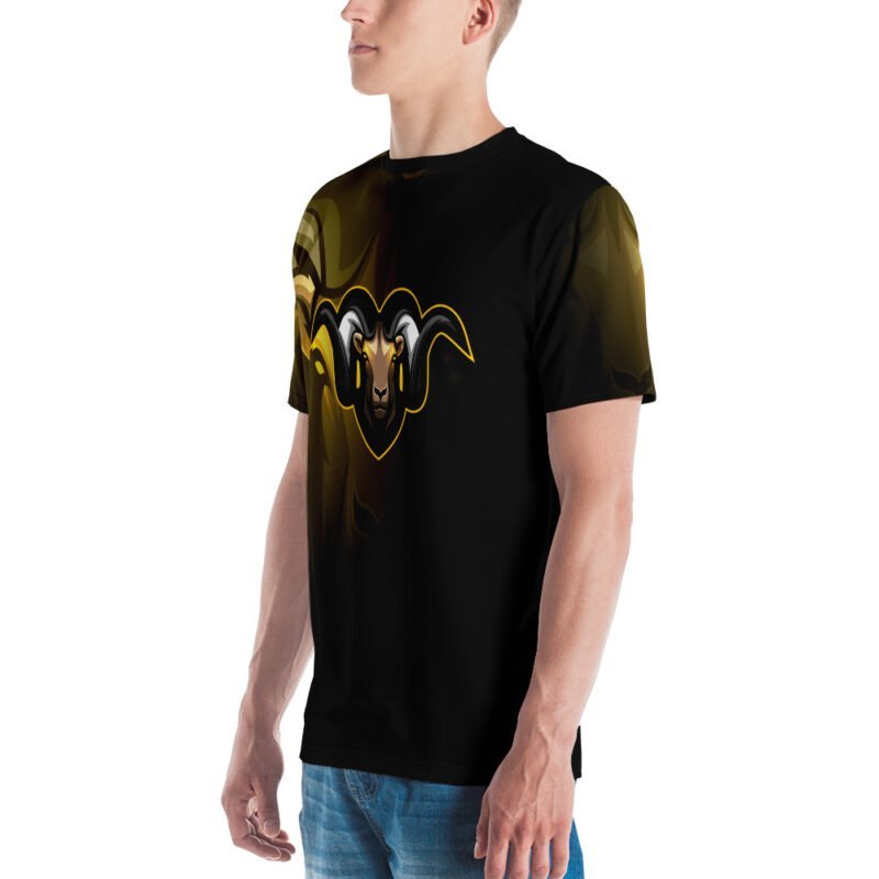 Wild Golden Goat Crew Neck T-Shirt - Image 4