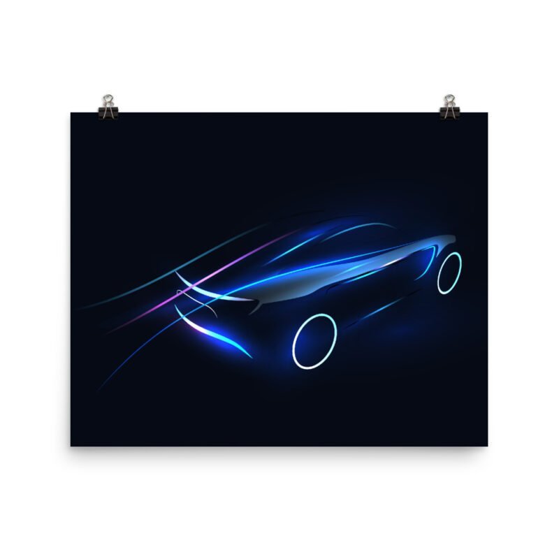 Futuristic Neon Sport Car Poster - Image 5