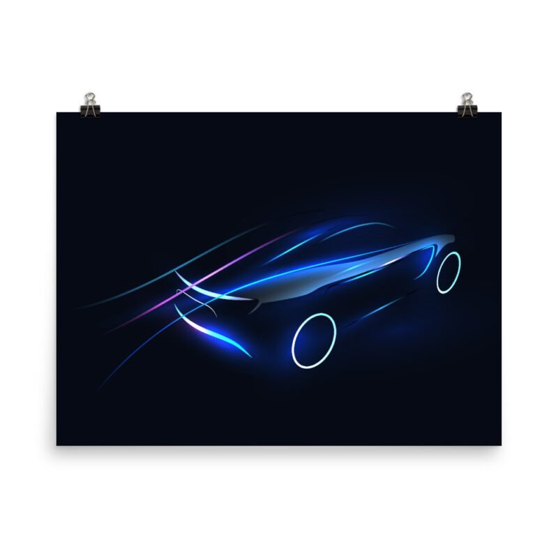 Futuristic Neon Sport Car Poster - Image 6