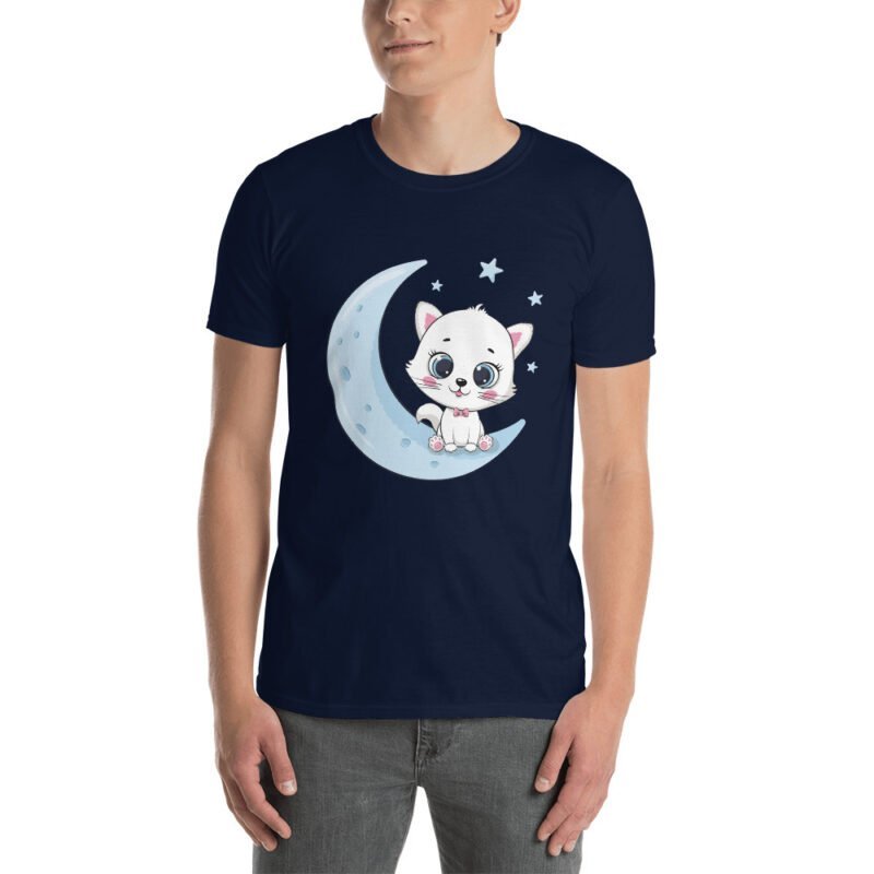 Kitten on the moon Unisex T-Shirt - Image 2