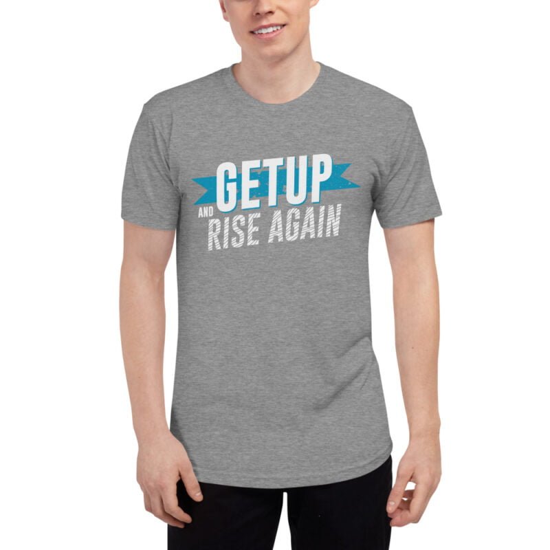 GET UP, Rise Again - Unisex Tri-Blend Track Shirt - Image 5