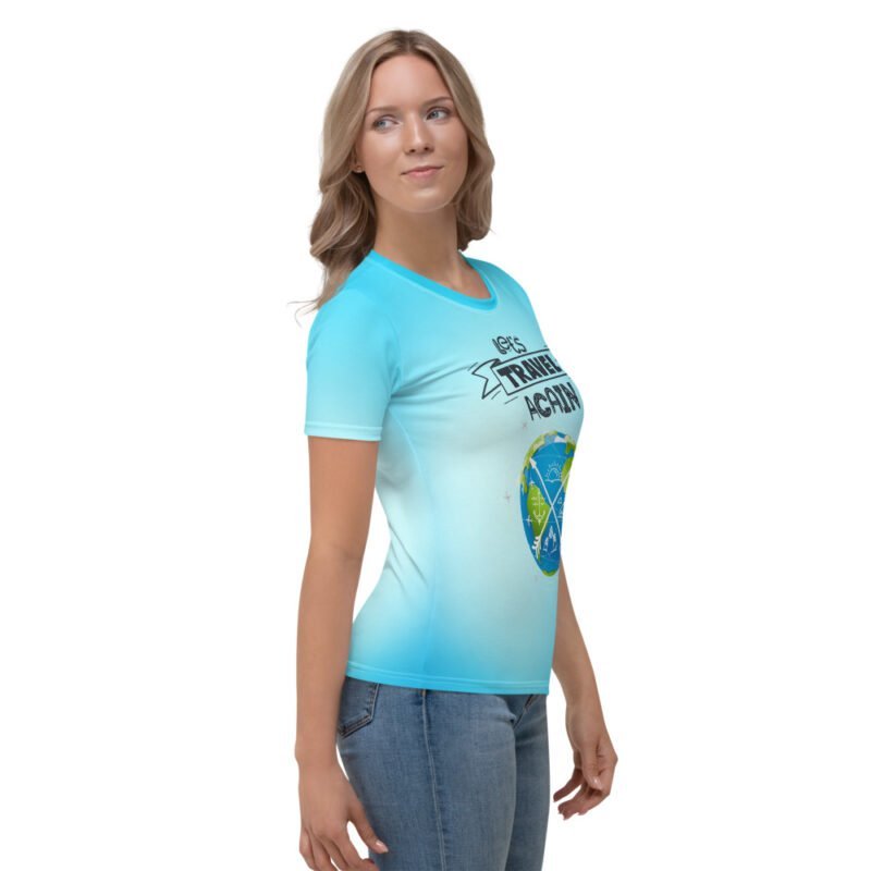 Let's Travel Again - Women's Crew Neck T-Shirt - Image 4