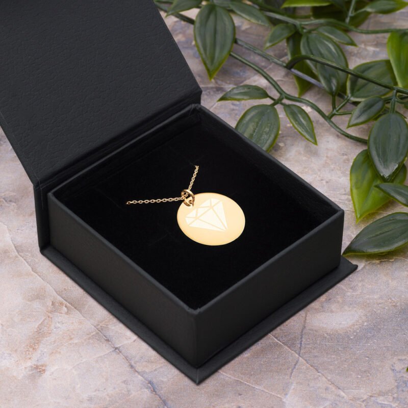 Silver Disc Necklace - Image 3