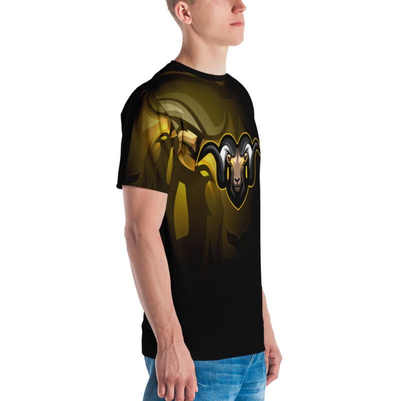 Wild Golden Goat Crew Neck T-Shirt - Image 3