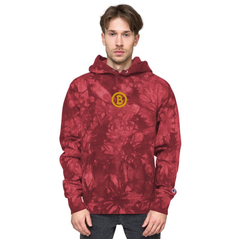 Bitcoin Unisex Champion tie-dye hoodie - Image 3