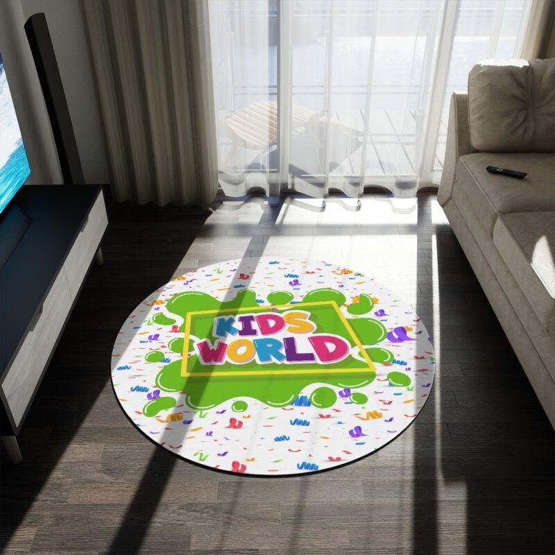 Kids World Round Rug
